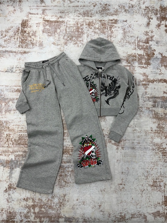 Ed Hardy Pants - y2k  ED  hardy brown tracksuit set XS